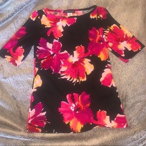 Floral 3 quarter sleeve top blouse
